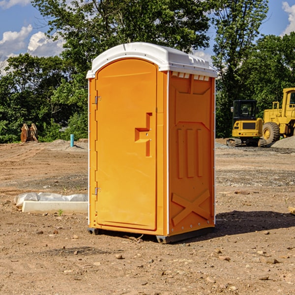 can i customize the exterior of the portable toilets with my event logo or branding in Danforth Maine